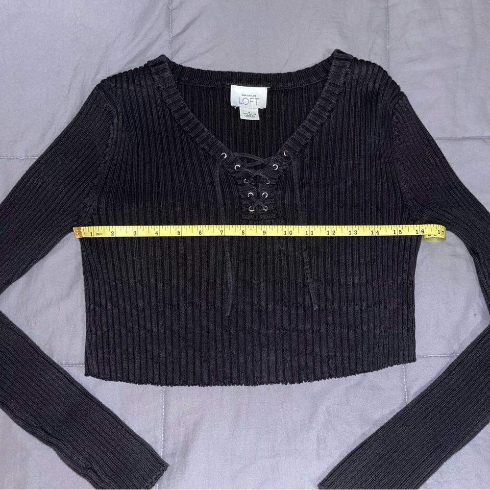 LOFT Crop Ribbed Sweater - Picture 8 of 12